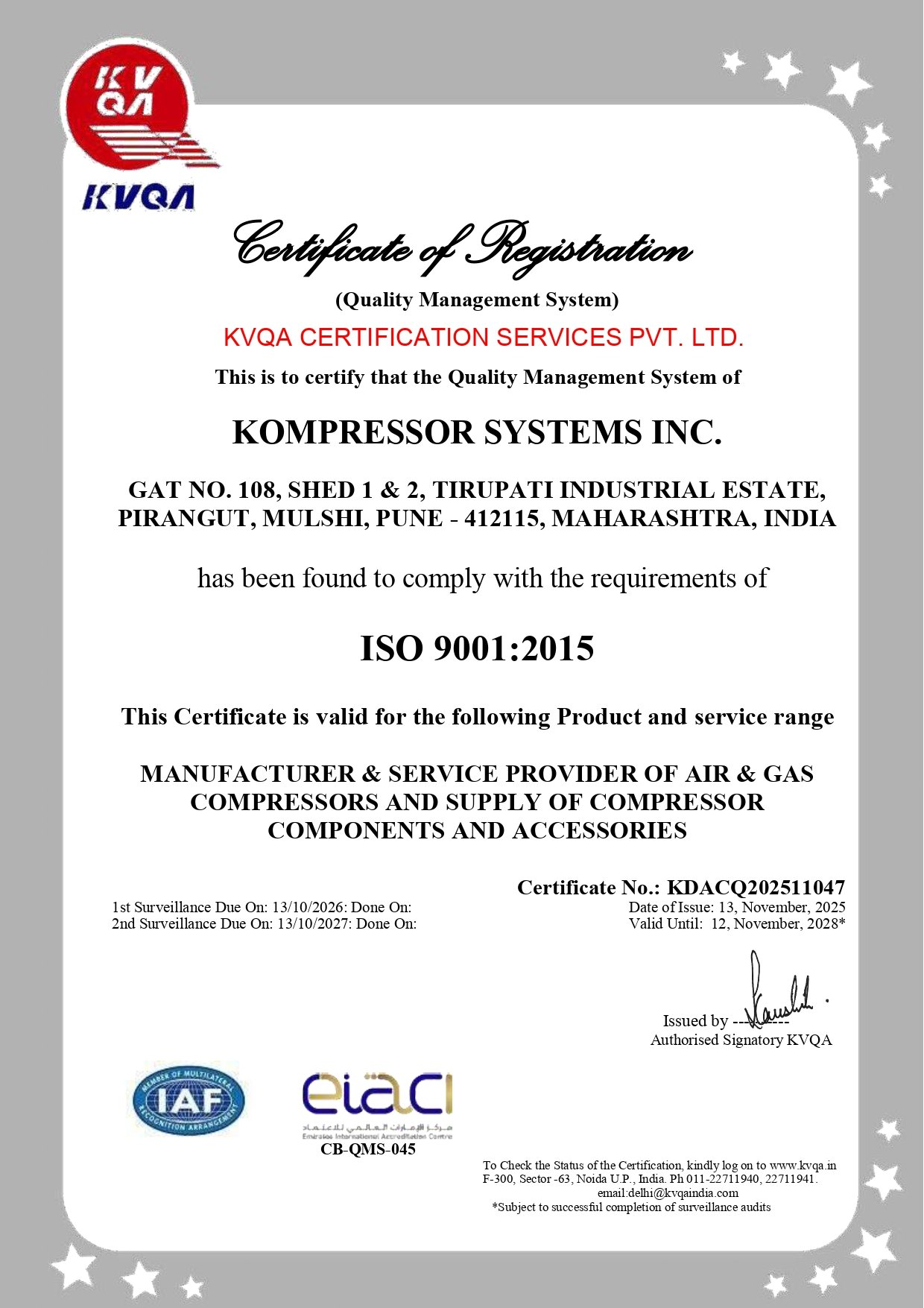 ISO Certificate